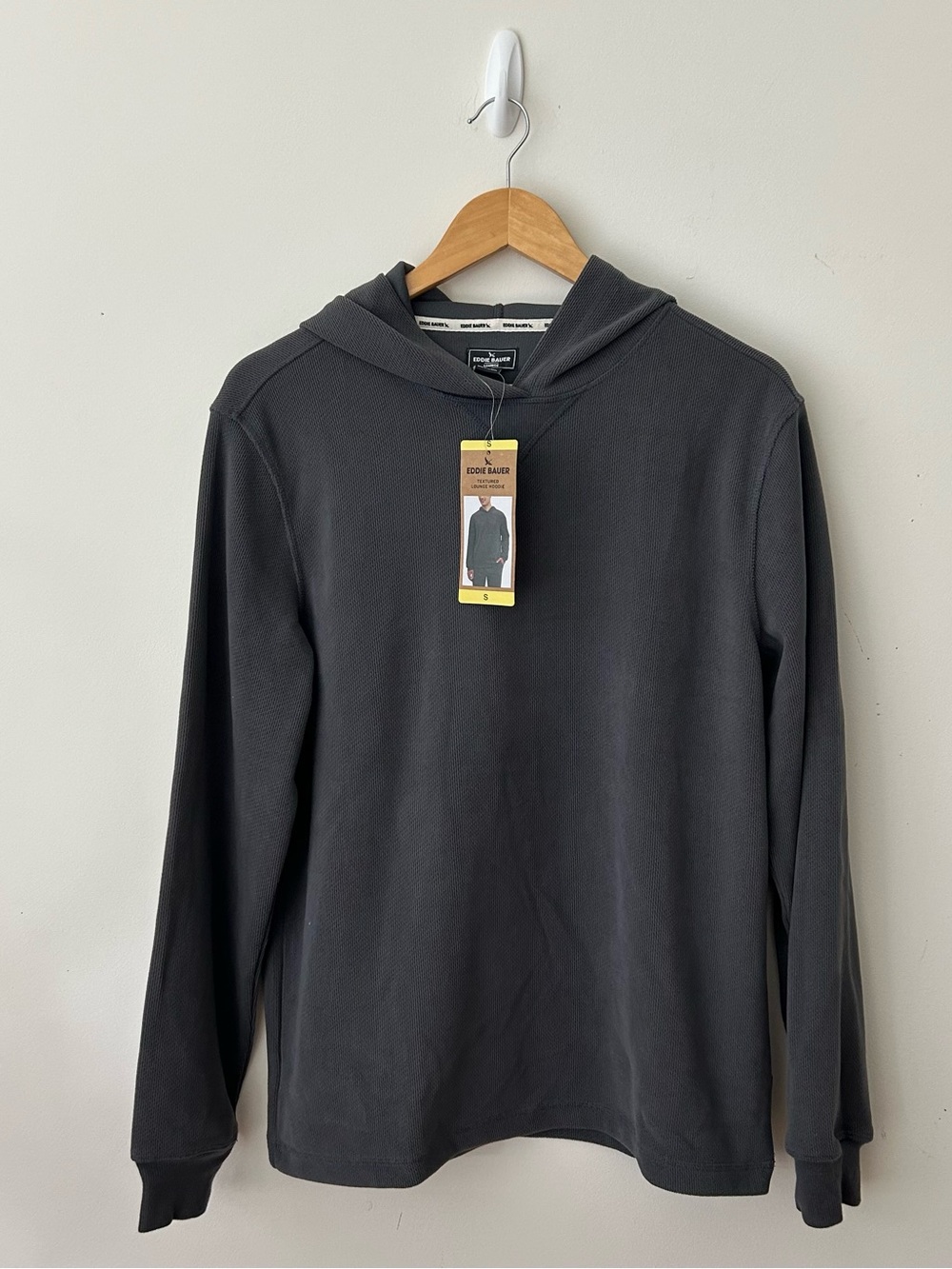 Eddie Bauer Lounge Men’s Sweatshirt Hoodie Pullover Gray Small New